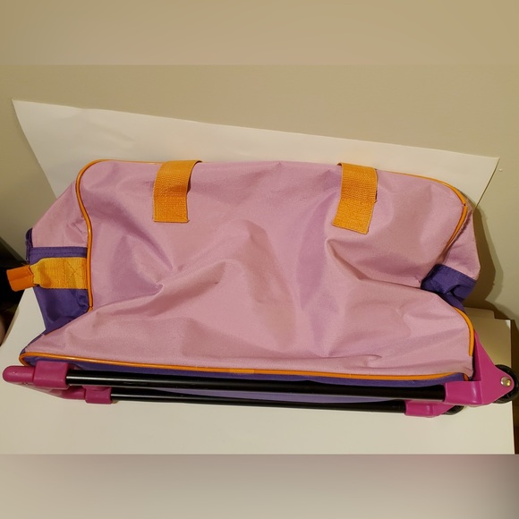 90s BARBIE purple and pink rolling travel tote bag book bag dance bag - Picture 7 of 16